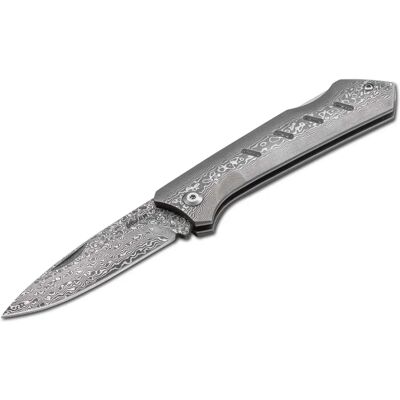 Boker Damasco Dominator - Drop Point - Couteau Polyvalent - Publicité Boker Damasco Dominator - Drop Point - Couteau Polyvalent - Publicité