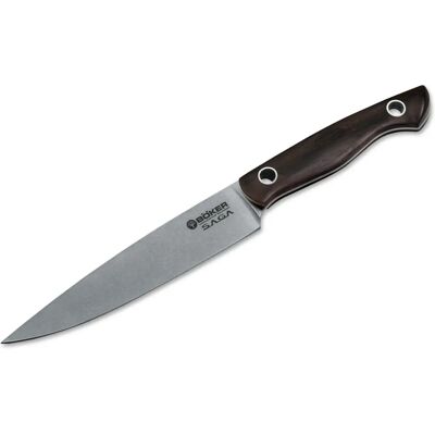 Faca Böker Saga - 15,2cm Stonewash Grenadille - Faca Faca Böker Saga - 15,2cm Stonewash Grenadille - Faca