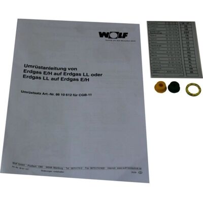 Wolf LL 8610612 Erdgas-Umrüstsatz - Umrüstsatz für CGB-11 Wolf LL 8610612 Erdgas-Umrüstsatz - Umrüstsatz für CGB-11