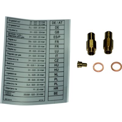 Kit de conversión Wolf LL -E 8885562 Gas líquido/gas natural Kit de conversión Wolf LL -E 8885562 Gas líquido/gas natural