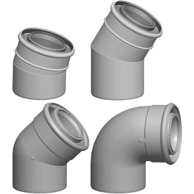 Wolf 2651472 45° Bogen Set - Weiß Wolf 2651472 45° Bogen Set - Weiß