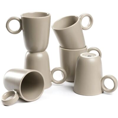 LEONARDO ROMA Beige Keramiktasse 6er-Set - Trinkgefäße LEONARDO ROMA Beige Keramiktasse 6er-Set - Trinkgefäße