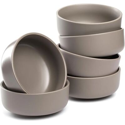 LEONARDO Keramisk skål ROMA - 6 stk, 16cm, Taupe LEONARDO Keramisk skål ROMA - 6 stk, 16cm, Taupe