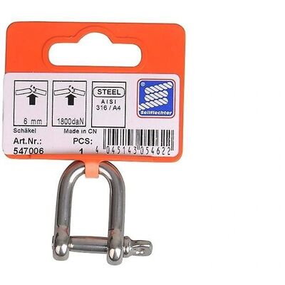 Pricenet D-beugel 6mm A4 roestvrij staal - Beugel Pricenet D-beugel 6mm A4 roestvrij staal - Beugel