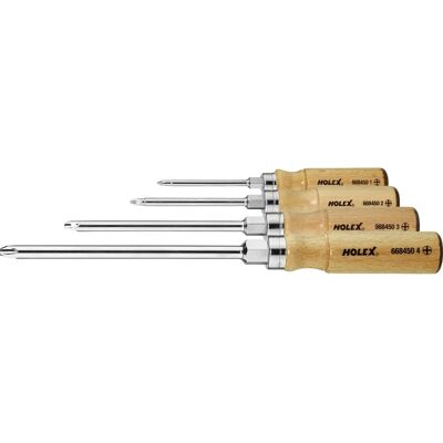 HOLEX - Schraubenzieher-Set mit Kreuzschlitz - Holzgriff HOLEX - Schraubenzieher-Set mit Kreuzschlitz - Holzgriff