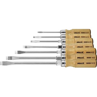 HOLEX - Schraubendreher-Set mit Holzgriff, Bleistiftbreite 12 mm - Schraubenzieher-Set HOLEX - Schraubendreher-Set mit Holzgriff, Bleistiftbreite 12 mm - Schraubenzieher-Set