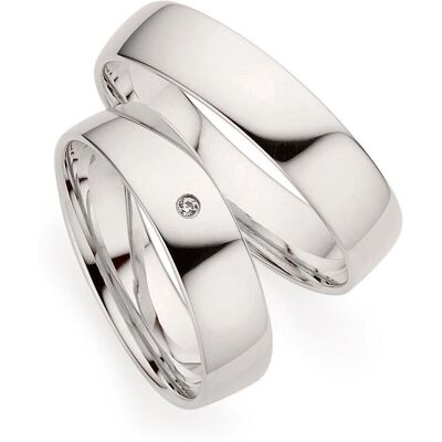 Phönix Trauring 333 Weißgold 0,01 ct SI Brillant - Ehering Liebe Phönix Trauring 333 Weißgold 0,01 ct SI Brillant - Ehering Liebe