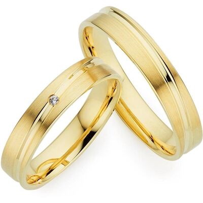 PHÖNIX 333 Gelbgold Trauring - 4mm, Ohne Brillant PHÖNIX 333 Gelbgold Trauring - 4mm, Ohne Brillant