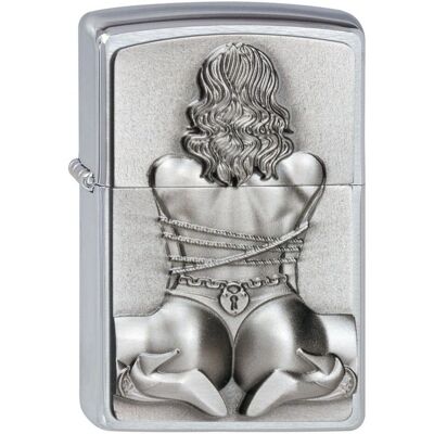 Zippo Chrom Bondage Girl Feuerzeug - Geschenk Zippo Chrom Bondage Girl Feuerzeug - Geschenk