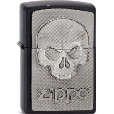 Zippo 2003546 Isqueiro com caveira preto fosco Zippo 2003546 Isqueiro com caveira preto fosco