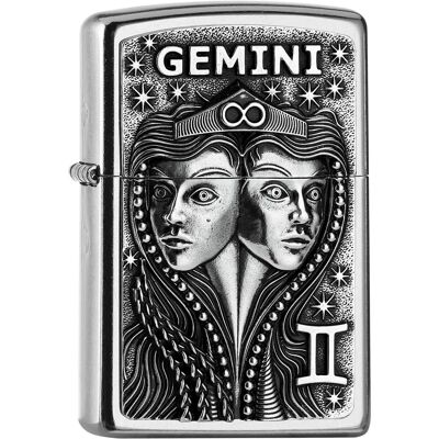 Zippo Gemini Messing Nachfüllbarer Feuerzeug - Sternzeichen Zippo Gemini Messing Nachfüllbarer Feuerzeug - Sternzeichen