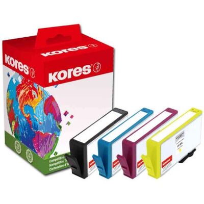 Kores G1743KIT Tintenpatronen - 4er Pack - Schwarz, Cyan, Magenta, Gelb Kores G1743KIT Tintenpatronen - 4er Pack - Schwarz, Cyan, Magenta, Gelb