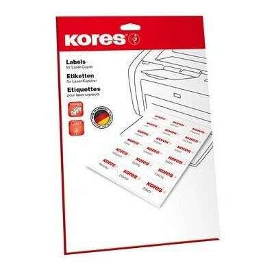 Kores LR060.25 Bílé kulaté štítky - Štítky Kores LR060.25 Bílé kulaté štítky - Štítky