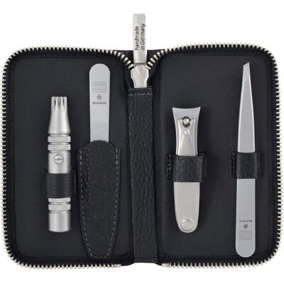 Dovo Solingen - Grooming Set 4-Piece - Czarna skóra - Grooming Set Dovo Solingen - Grooming Set 4-Piece - Czarna skóra - Grooming Set
