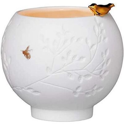 Support de bougie en porcelaine avec oiseau doré Raeder - Publicité Support de bougie en porcelaine avec oiseau doré Raeder - Publicité