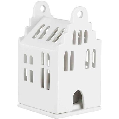 Räder Hauslaterne - Keramisches Hausdekor - Weiß Räder Hauslaterne - Keramisches Hausdekor - Weiß