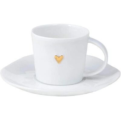 Tasse à espresso cœur blanc Räder - Café - Publicité Tasse à espresso cœur blanc Räder - Café - Publicité