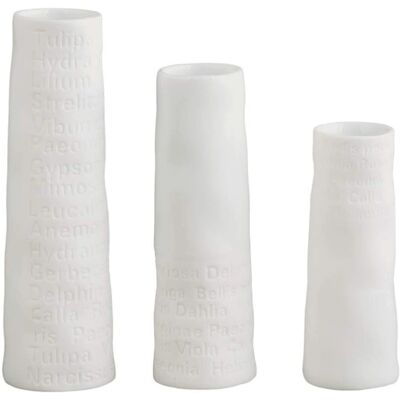 Zestaw 3 Białych Mini Wazonów Räder - Dekoracyjny Zestaw z Porcelany Zestaw 3 Białych Mini Wazonów Räder - Dekoracyjny Zestaw z Porcelany