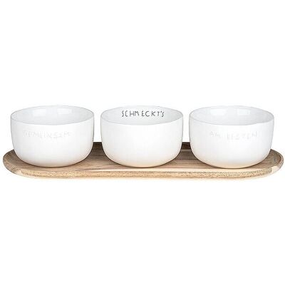 Raeder Dining Frühstück Schalen Set - Porzellan und Holz Raeder Dining Frühstück Schalen Set - Porzellan und Holz