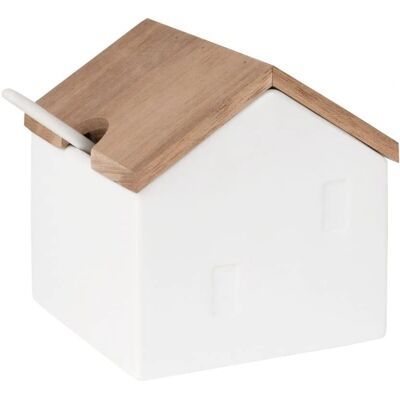 Raeder Hüttenzauber Zuckerdose - Porzellan, Holzdeckel, Glasiert Raeder Hüttenzauber Zuckerdose - Porzellan, Holzdeckel, Glasiert