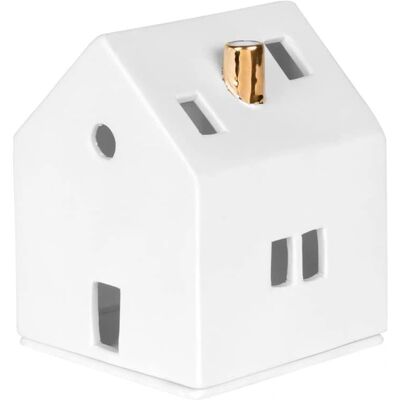 Podstawka na tealight z porcelany Räder z oknami - Biały - Dekoracja Podstawka na tealight z porcelany Räder z oknami - Biały - Dekoracja