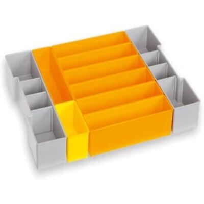 Zestaw pudełek L-BOXX z wkładkami - Różne rozmiary, Szary/Pomarańczowy/Żółty Zestaw pudełek L-BOXX z wkładkami - Różne rozmiary, Szary/Pomarańczowy/Żółty