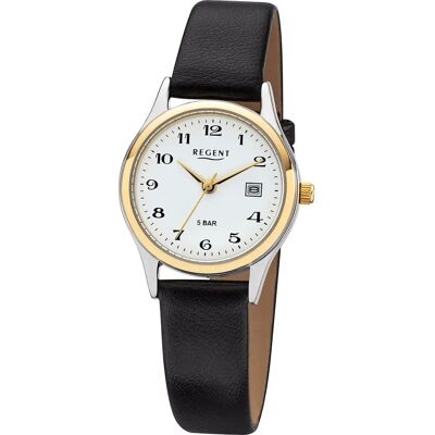 Regent F834 - 7550.41.19 Bicolor Schwarzes Lederuhr Regent F834 - 7550.41.19 Bicolor Schwarzes Lederuhr