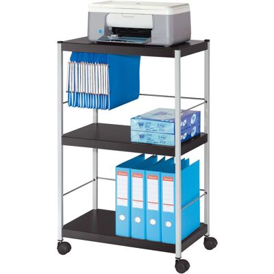 JPG - Table desserte mobile Polyvalente 3 plateaux métal H100xL60 - Serving cart - Publicité JPG - Table desserte mobile Polyvalente 3 plateaux métal H100xL60 - Serving cart - Publicité