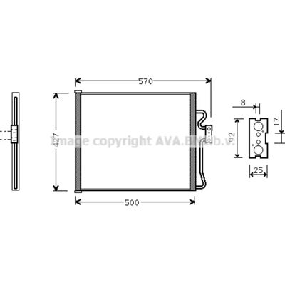 AVA COOLING BW5214 Aluminium Kondensator - Kondensator AVA COOLING BW5214 Aluminium Kondensator - Kondensator