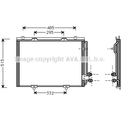 PRASCO MS5232 Condensador de aluminio - Para Mercedes-Benz Clase E PRASCO MS5232 Condensador de aluminio - Para Mercedes-Benz Clase E