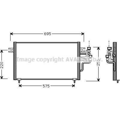 AVA COOLING MT5119 Aluminium Klimaanlagen Kondensator - Klimaanlage Kondensator AVA COOLING MT5119 Aluminium Klimaanlagen Kondensator - Klimaanlage Kondensator