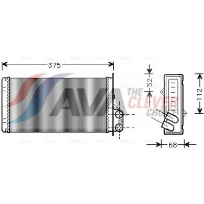 PRASCO RT6226 Renault Master 2 Heater Radiator - Aluminum, Plastic - 332mm PRASCO RT6226 Renault Master 2 Heater Radiator - Aluminum, Plastic - 332mm
