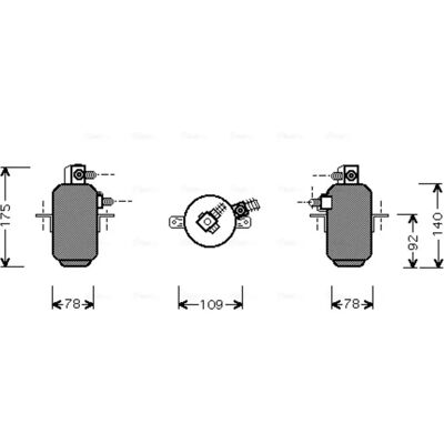 AVA Cooling MSD081 - Ontvochtigingsfles - Staal - Auto Airco Filter AVA Cooling MSD081 - Ontvochtigingsfles - Staal - Auto Airco Filter