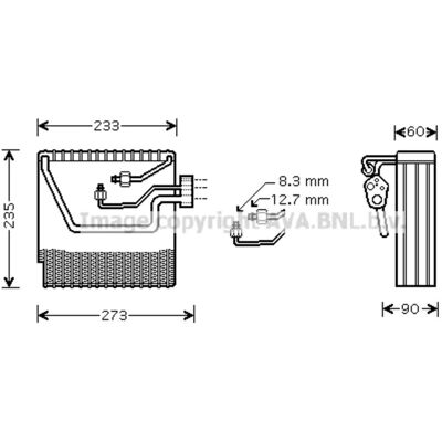 AVA COOLING VOV111 - Verdamper - Aluminium AVA COOLING VOV111 - Verdamper - Aluminium