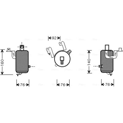 Bouteille Déshydratante PRASCO CND203 - Aluminium Bouteille Déshydratante PRASCO CND203 - Aluminium