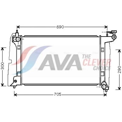 PRASCO TO2302 Aluminium Radiator - Motorkjøling - Toyota Corolla IX 3/5 dører PRASCO TO2302 Aluminium Radiator - Motorkjøling - Toyota Corolla IX 3/5 dører