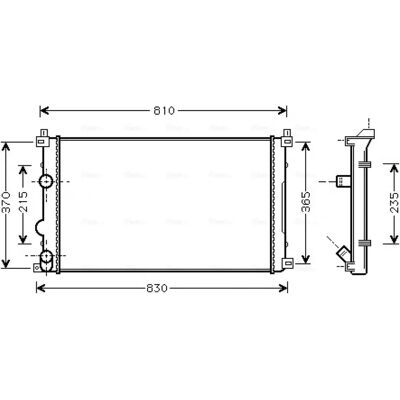 PRASCO RTA2322 Radiator - Aluminium - 730mm x 415mm x 34mm - Motor Kjøling PRASCO RTA2322 Radiator - Aluminium - 730mm x 415mm x 34mm - Motor Kjøling