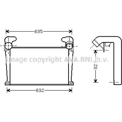 Intercooler Highway Automotive - 540x352x50 mm - Alluminio - Alette Saldature - MN4034 Intercooler Highway Automotive - 540x352x50 mm - Alluminio - Alette Saldature - MN4034