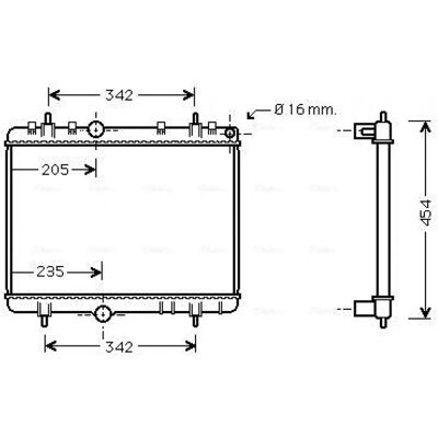 PRASCO PE2267 Aluminium Radiator - Motor Cooling for Peugeot & Citroën PRASCO PE2267 Aluminium Radiator - Motor Cooling for Peugeot & Citroën