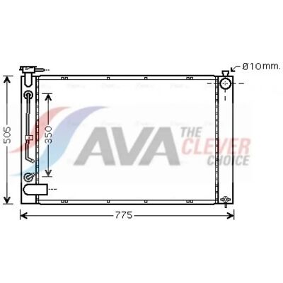 Ava Quality Cooling Radiator - 670x488x22mm - Motorkylning Ava Quality Cooling Radiator - 670x488x22mm - Motorkylning
