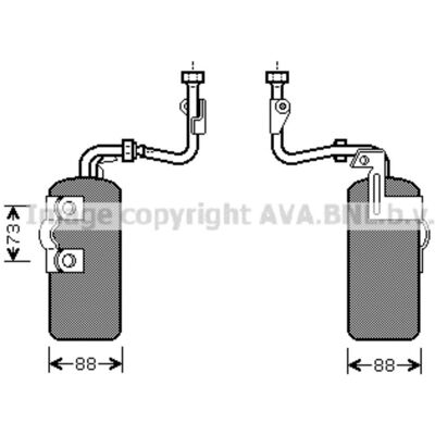 PRASCO VOD126 Aluminium R134a Ontvochtiger voor Volvo C30 C70 Cabriolet PRASCO VOD126 Aluminium R134a Ontvochtiger voor Volvo C30 C70 Cabriolet