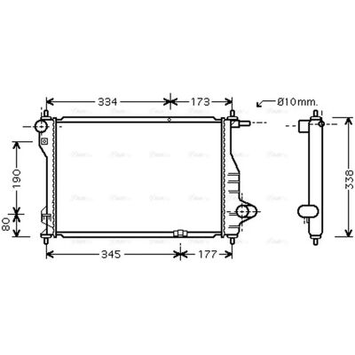 Radiator aluminiowy PRASCO DW2075 - Układ chłodzenia auta Radiator aluminiowy PRASCO DW2075 - Układ chłodzenia auta