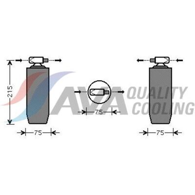 Highway Automotive RED056 Entfeuchter Stahl Klimaanlage R134a Highway Automotive RED056 Entfeuchter Stahl Klimaanlage R134a