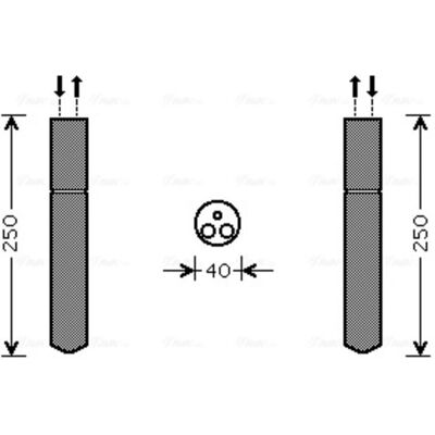 PRASCO TOD415 Aluminium Entfeuchtungsflasche - Auto-Klimaanlagenfilter PRASCO TOD415 Aluminium Entfeuchtungsflasche - Auto-Klimaanlagenfilter