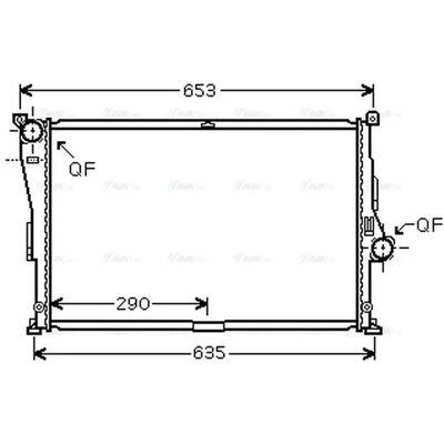 Ava Quality Cooling BW2335 Aluminium Radiator - Cooling Fins Ava Quality Cooling BW2335 Aluminium Radiator - Cooling Fins