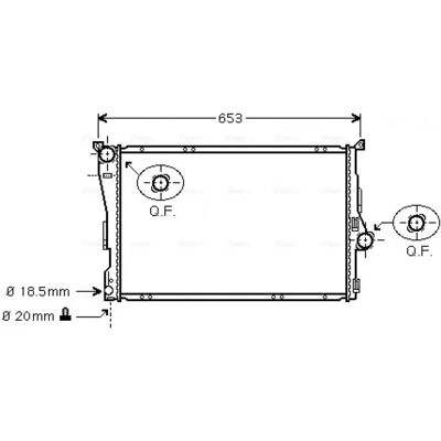 Ava Quality Cooling BWA2205 Radiator - Cooling System Ava Quality Cooling BWA2205 Radiator - Cooling System
