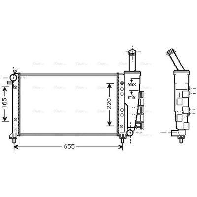 Ava Quality Cooling - FTA2275 - Aluminium - Radiator Ava Quality Cooling - FTA2275 - Aluminium - Radiator