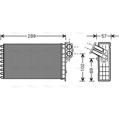PRASCO PEA6226 Aluminium Radiator - Heating System - 307, 307 SW, 307 CC - Car Part PRASCO PEA6226 Aluminium Radiator - Heating System - 307, 307 SW, 307 CC - Car Part