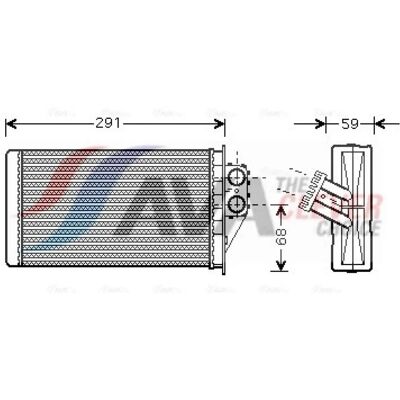 PRASCO PEA6228 Radiator - PEUGEOT 307 3/5 doors, SW, CC - Heating System PRASCO PEA6228 Radiator - PEUGEOT 307 3/5 doors, SW, CC - Heating System