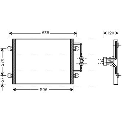 PRASCO RTA5256 Aluminium Air Conditioning Condenser - Air Conditioning PRASCO RTA5256 Aluminium Air Conditioning Condenser - Air Conditioning